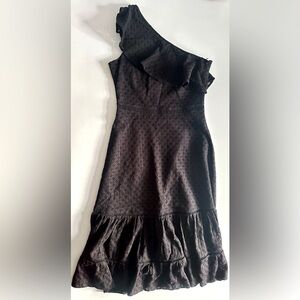 Banana Republic - eyelet one-shoulder midi dress -  Size 4 - black - NWOT